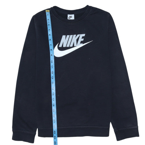 Nike Boys Black XL Crew Neck Pullover Sweatshirt Logo Print