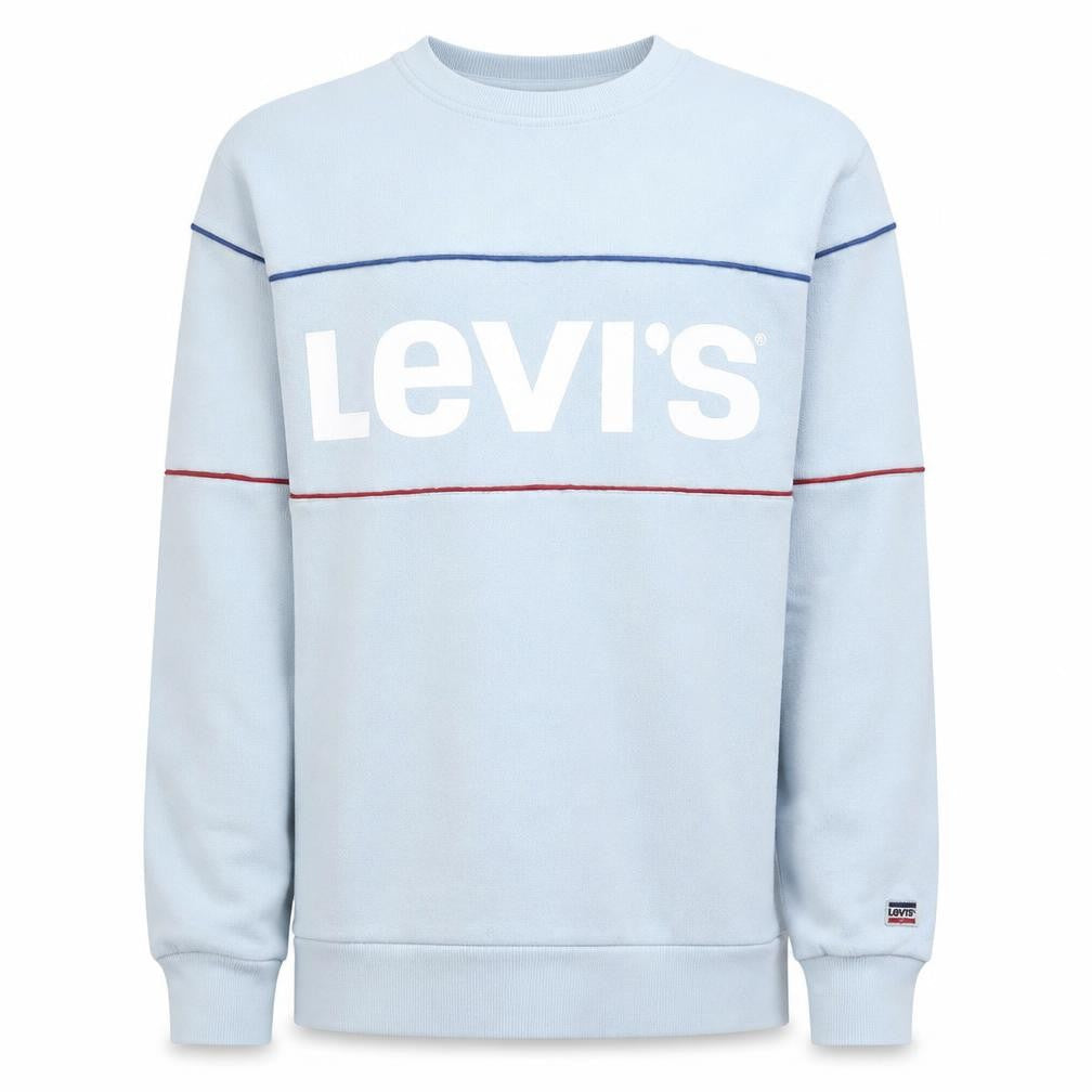 Levi's Mens Light Blue Crew Neck Logo Sweatshirt Size L