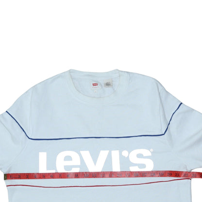 Levi's Mens Light Blue Crew Neck Logo Sweatshirt Size L
