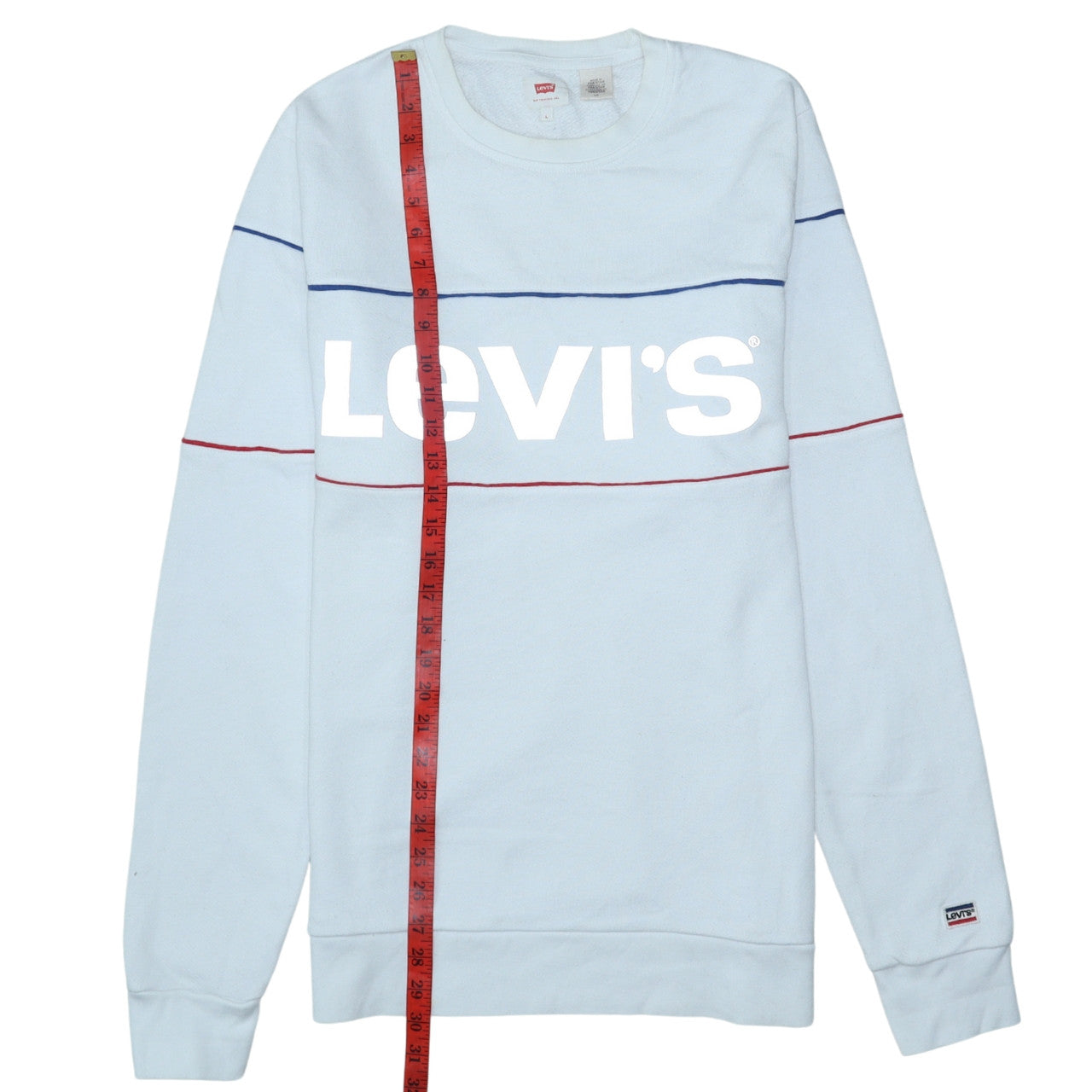 Levi's Mens Light Blue Crew Neck Logo Sweatshirt Size L
