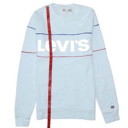 Levi's Mens Light Blue Crew Neck Logo Sweatshirt Size L