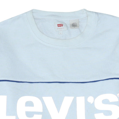 Levi's Mens Light Blue Crew Neck Logo Sweatshirt Size L