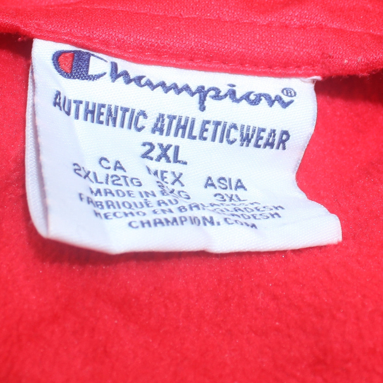Champion Men's Red 2XL Quarter Zip Pullover Sweatshirt
