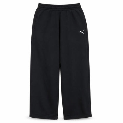 Front view of Puma Women's Black Small Sweatpants Jogger Trousers