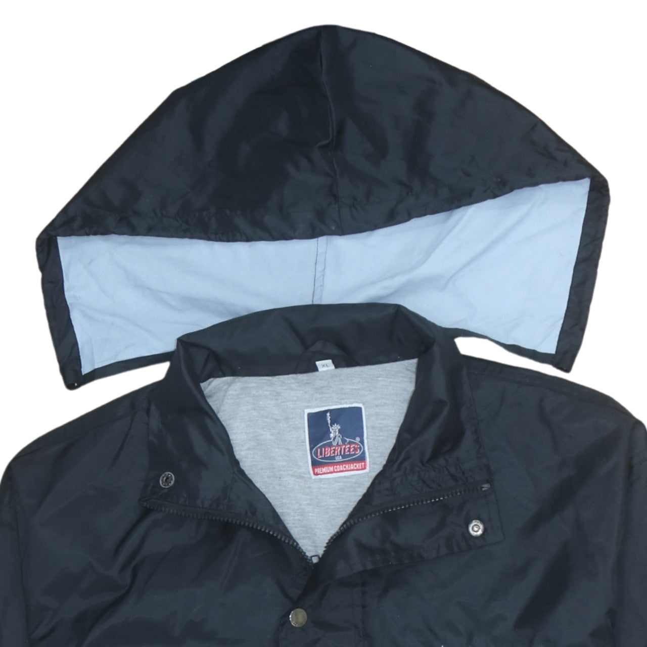 Libertees Men’s Black XL Coach Jacket Hooded Water Resistant