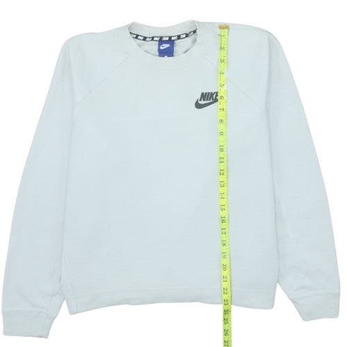 Nike Men's White Cotton Blend Crew Neck Sweatshirt Size L
