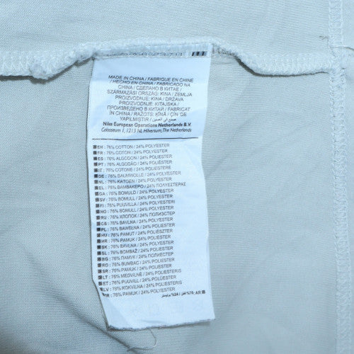 Nike Men's White Cotton Blend Crew Neck Sweatshirt Size L