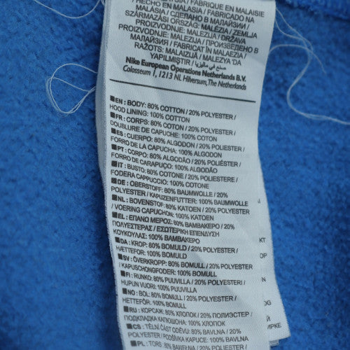 Nike Men's Blue Full Zip Fleece Hoodie Size L