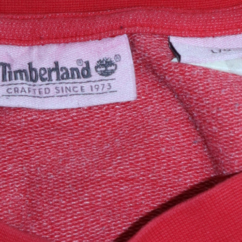 Timberland Men's Red Crew Neck Pullover Sweatshirt Size L