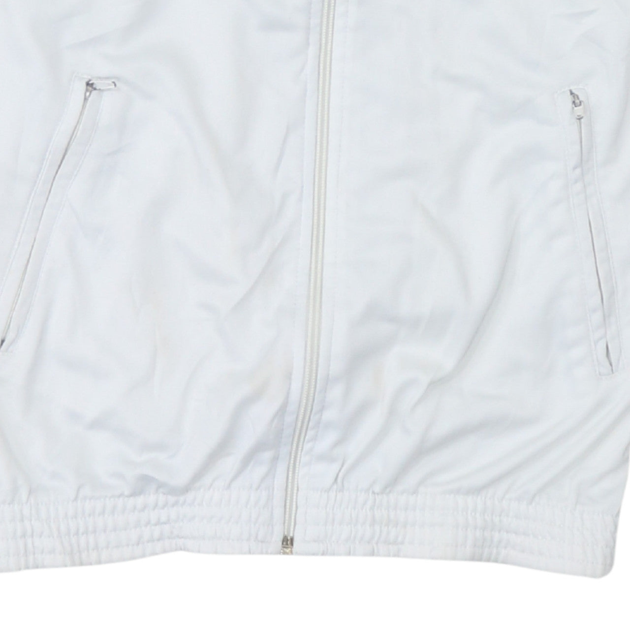 Champion Men's White Full Zip Retro Sports Sweatshirt S