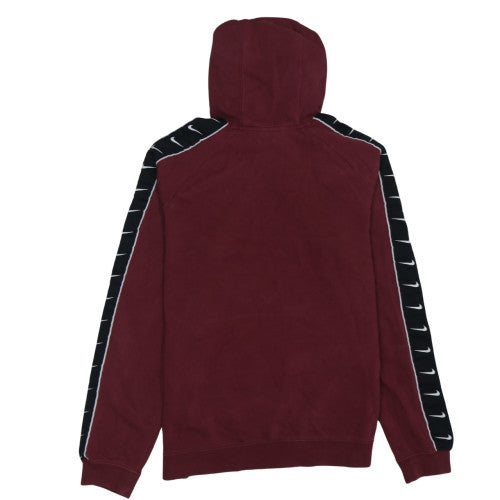 Nike Men's Red Pullover Hoodie Size M Sports Fleece Sweatshirt