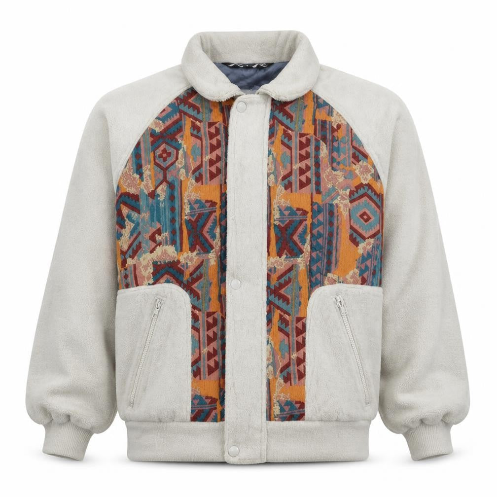 AC Men's Multicoloured Geometric Bomber Jacket Size M