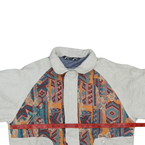 AC Men's Multicoloured Geometric Bomber Jacket Size M
