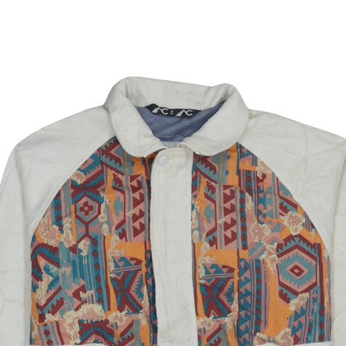 AC Men's Multicoloured Geometric Bomber Jacket Size M