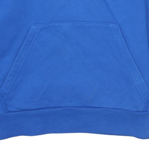Adidas Men's Blue Pullover Hoodie Small Logo Sportswear