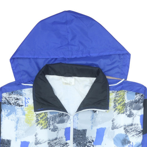 Marcel Clair Men's Blue 90s Retro Windbreaker Jacket L
