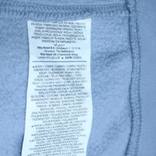 Nike Men's Blue Pullover Hoodie L Fleece Regular Fit Sweatshirt