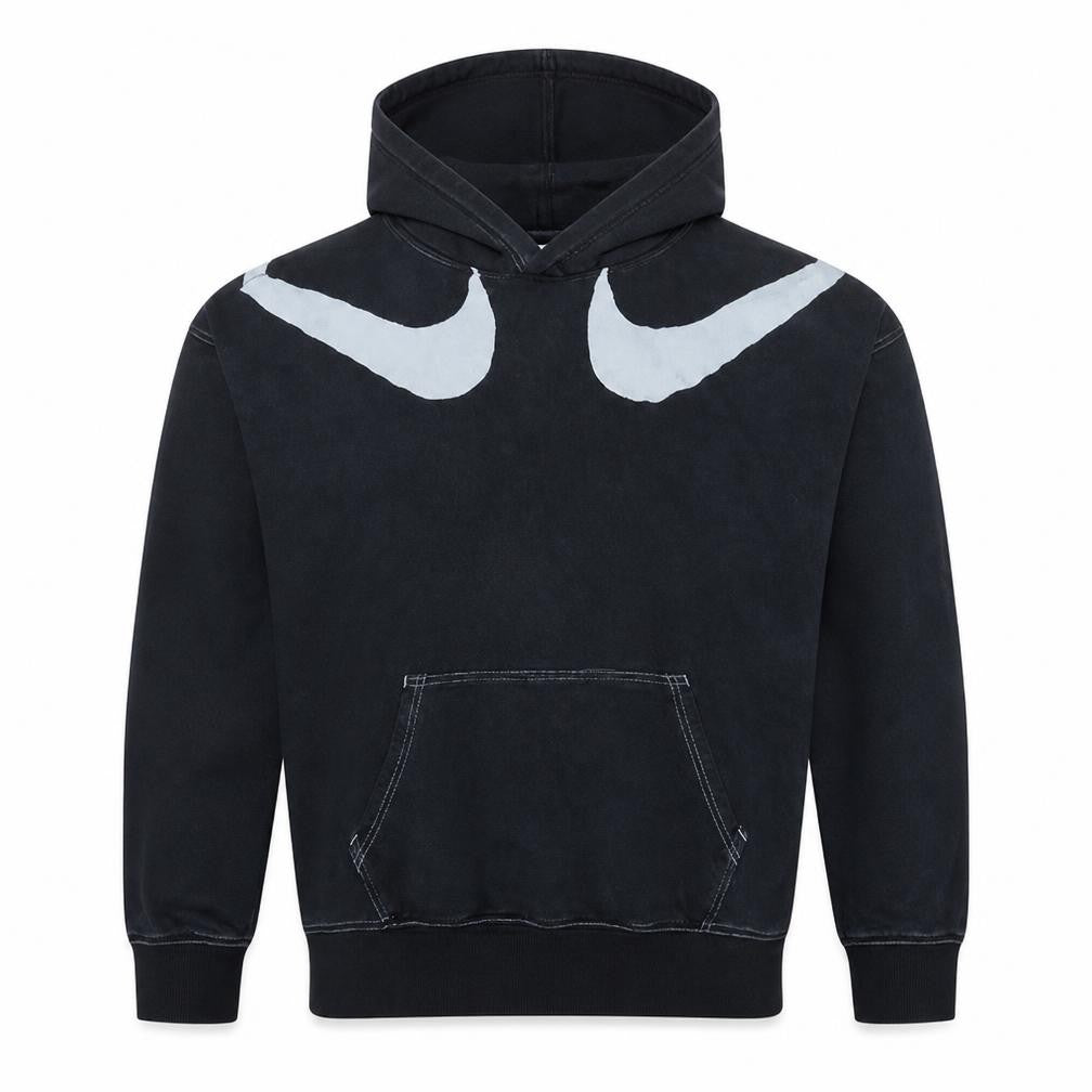 Nike Men's Black XL Pullover Hoodie with Large Logo and Kangaroo Pocket