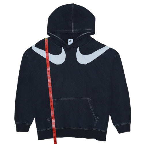 Nike Men's Black XL Pullover Hoodie with Large Logo and Kangaroo Pocket