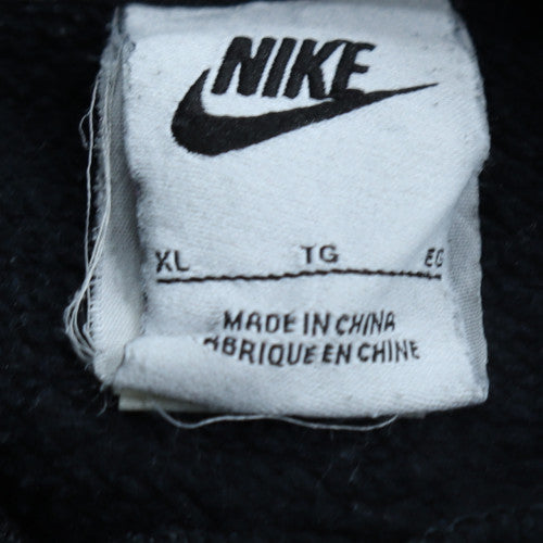 Nike Men's Black XL Pullover Hoodie with Large Logo and Kangaroo Pocket