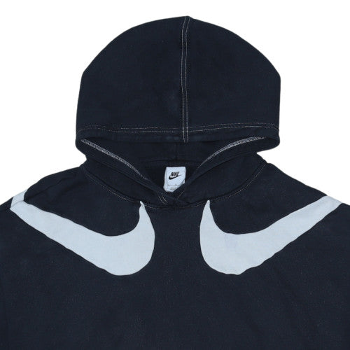 Nike Men's Black XL Pullover Hoodie with Large Logo and Kangaroo Pocket