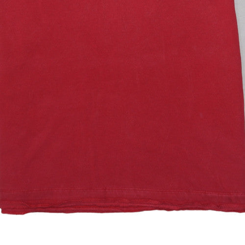 Tommy Hilfiger Denim Mens Red Grey XL Sweatshirt Crew Neck Cotton