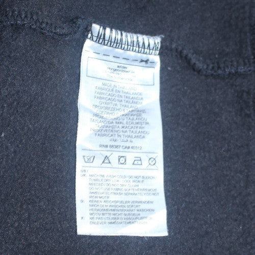 Adidas Men Black Pullover Hoodie L Fleece Logo Sportswear