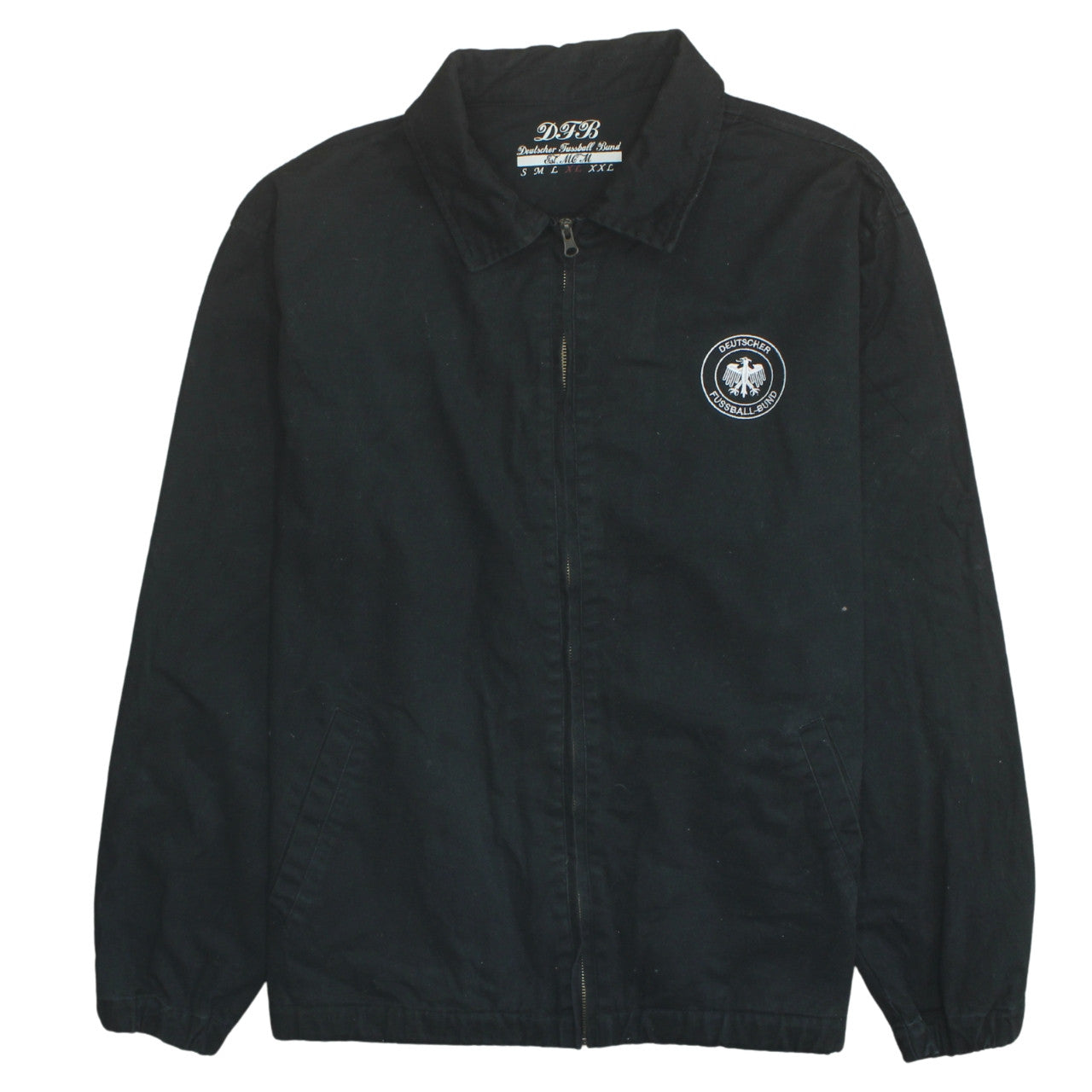 DFB Mens Black Cotton Football Jacket XL Casual Sportswear
