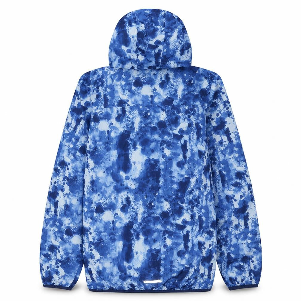 Cecilia Sport Womens Blue Hooded Windbreaker Jacket Size L
