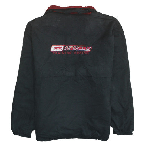 Airness Men's Black Red Fleece Half Zip Pullover Sweatshirt XL