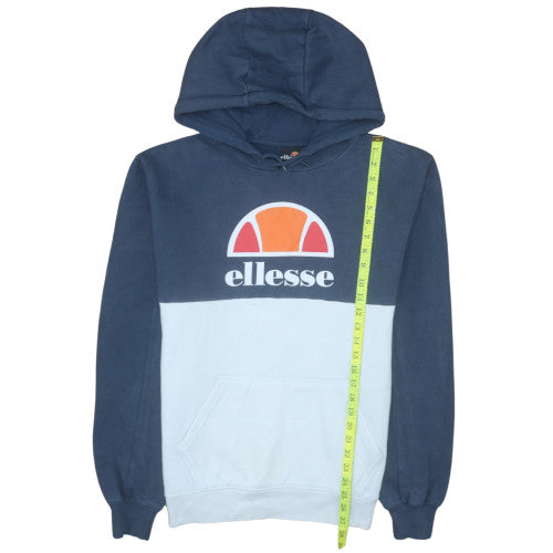 Ellesse Men's Blue Pullover Hoodie L Logo Fleece Sweatshirt