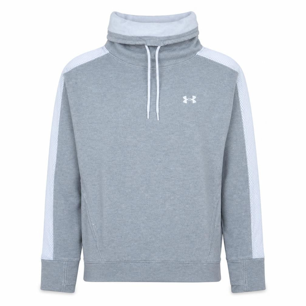 Under Armour Mens Grey Pullover Hoodie Medium Loose Fit Athletic Style