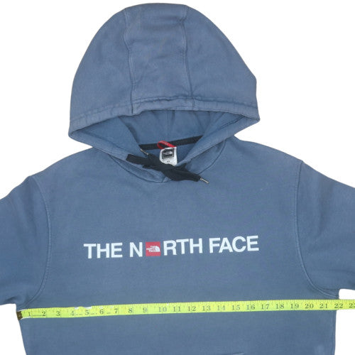 The North Face Men's Blue Pullover Hoodie M Cotton Logo Sweatshirt
