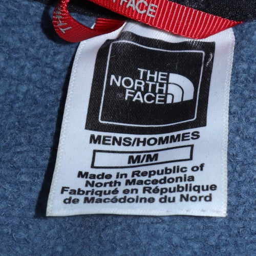 The North Face Men's Blue Pullover Hoodie M Cotton Logo Sweatshirt