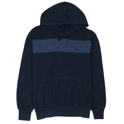 Additional front view of Lee Cooper Men's Blue Pullover Hoodie S Regular Fit Fleece