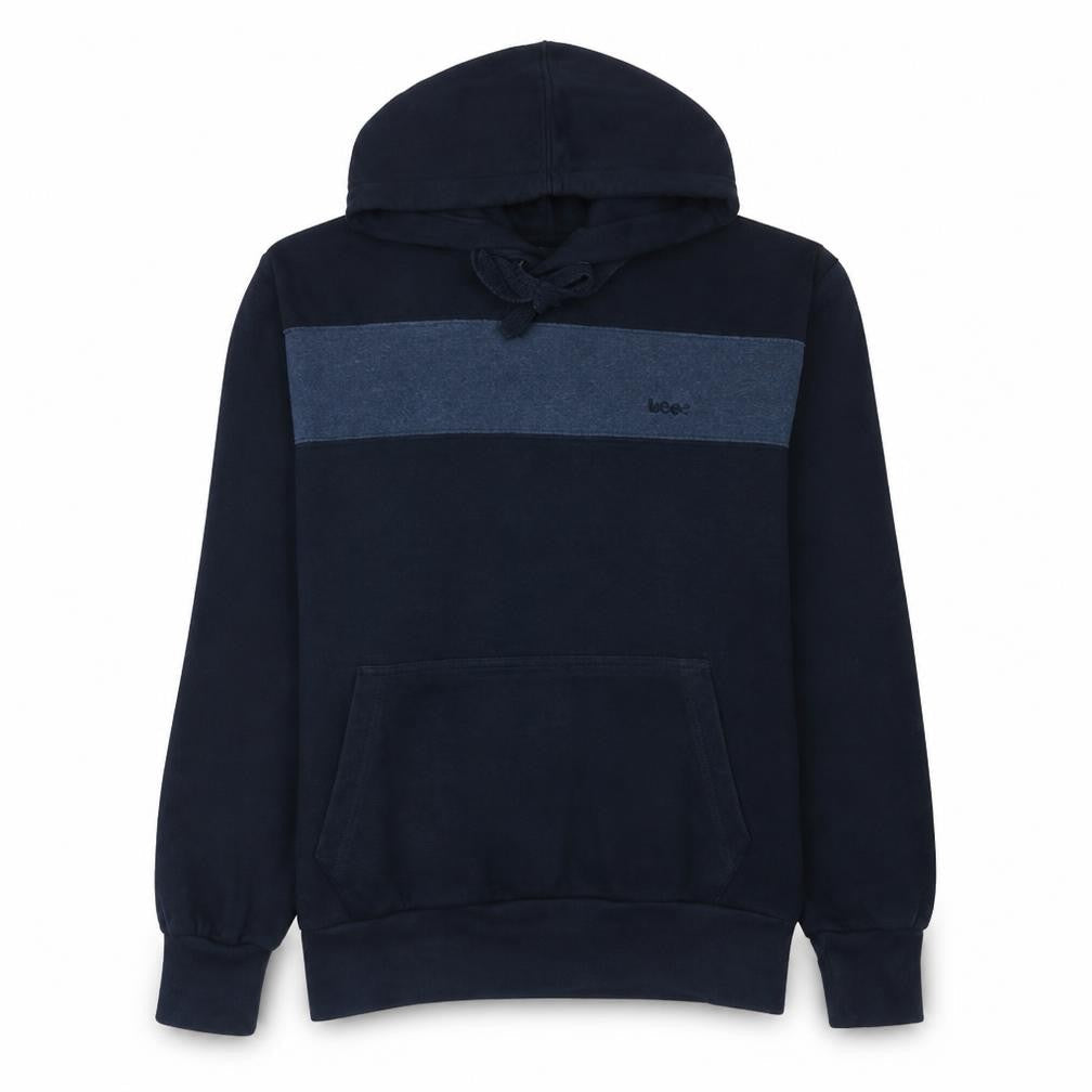 Lee Cooper Men's Blue Pullover Hoodie S Regular Fit Fleece