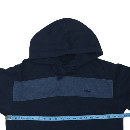 Back view of Lee Cooper Men's Blue Pullover Hoodie S Regular Fit Fleece