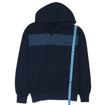 Close-up detail of Lee Cooper Men's Blue Pullover Hoodie S Regular Fit Fleece