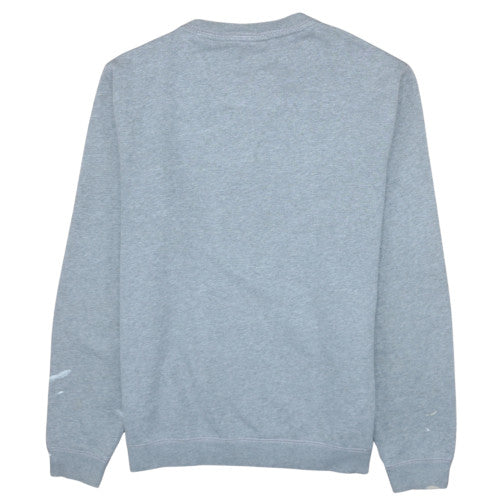 Napapijri Men's Grey Logo Sweatshirt M Crew Neck Fleece Pullover