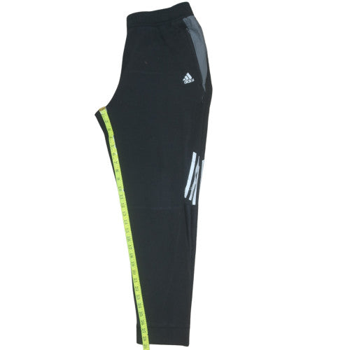 Adidas Mens Black L Jogger Trousers with Reflective Stripes