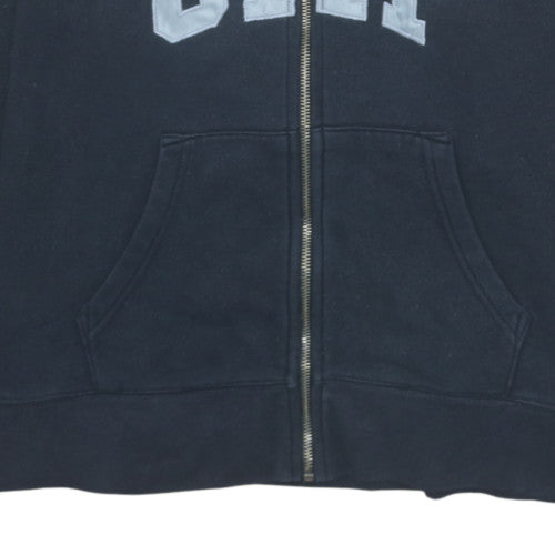 GAP Men's Black XL Full Zip Hoodie Sweatshirt Fleece Cotton Blend
