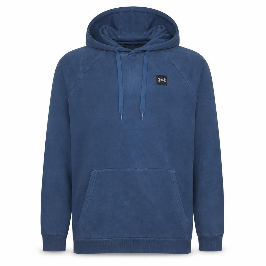 Under Armour Mens Blue Pullover Hoodie Size L Fleece Sweatshirt