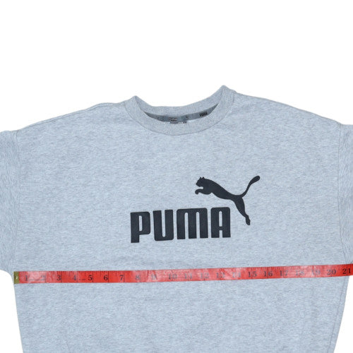 Puma Mens Grey Crew Neck Pullover Sweatshirt Size M