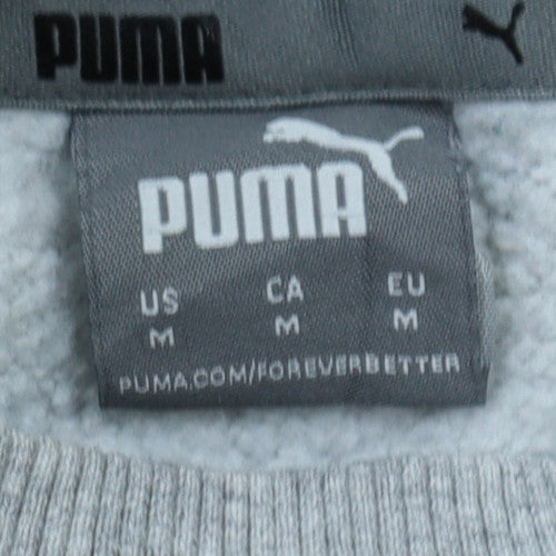 Puma Mens Grey Crew Neck Pullover Sweatshirt Size M