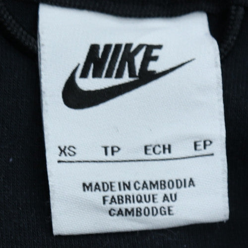 Nike Men's Black Grey Full Zip Hoodie XS Fleece Lined Casual