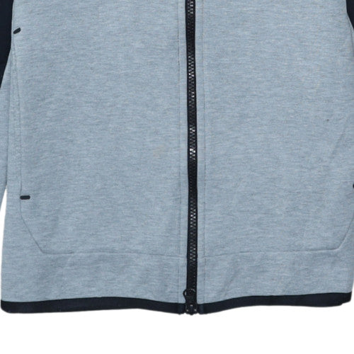Nike Men's Black Grey Full Zip Hoodie XS Fleece Lined Casual
