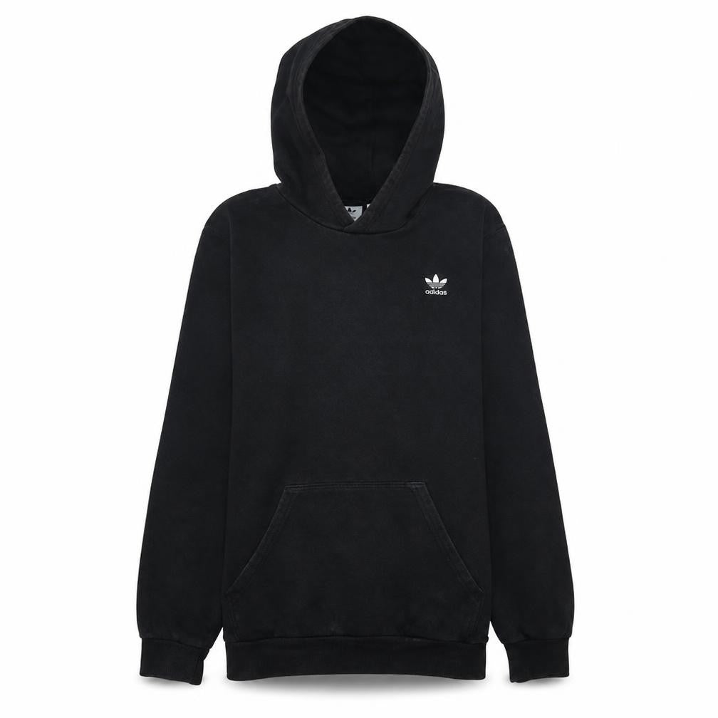 Adidas Boys Black Pullover Hoodie Size 15-16 Years Cotton Blend