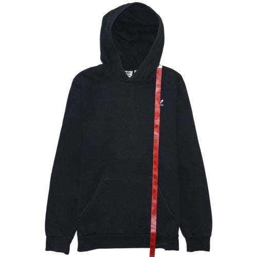 Adidas Boys Black Pullover Hoodie Size 15-16 Years Cotton Blend
