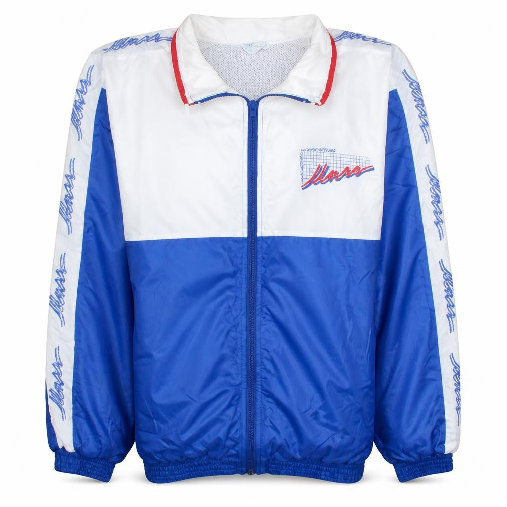 Cadence Men's Blue White Retro Windbreaker Jacket M