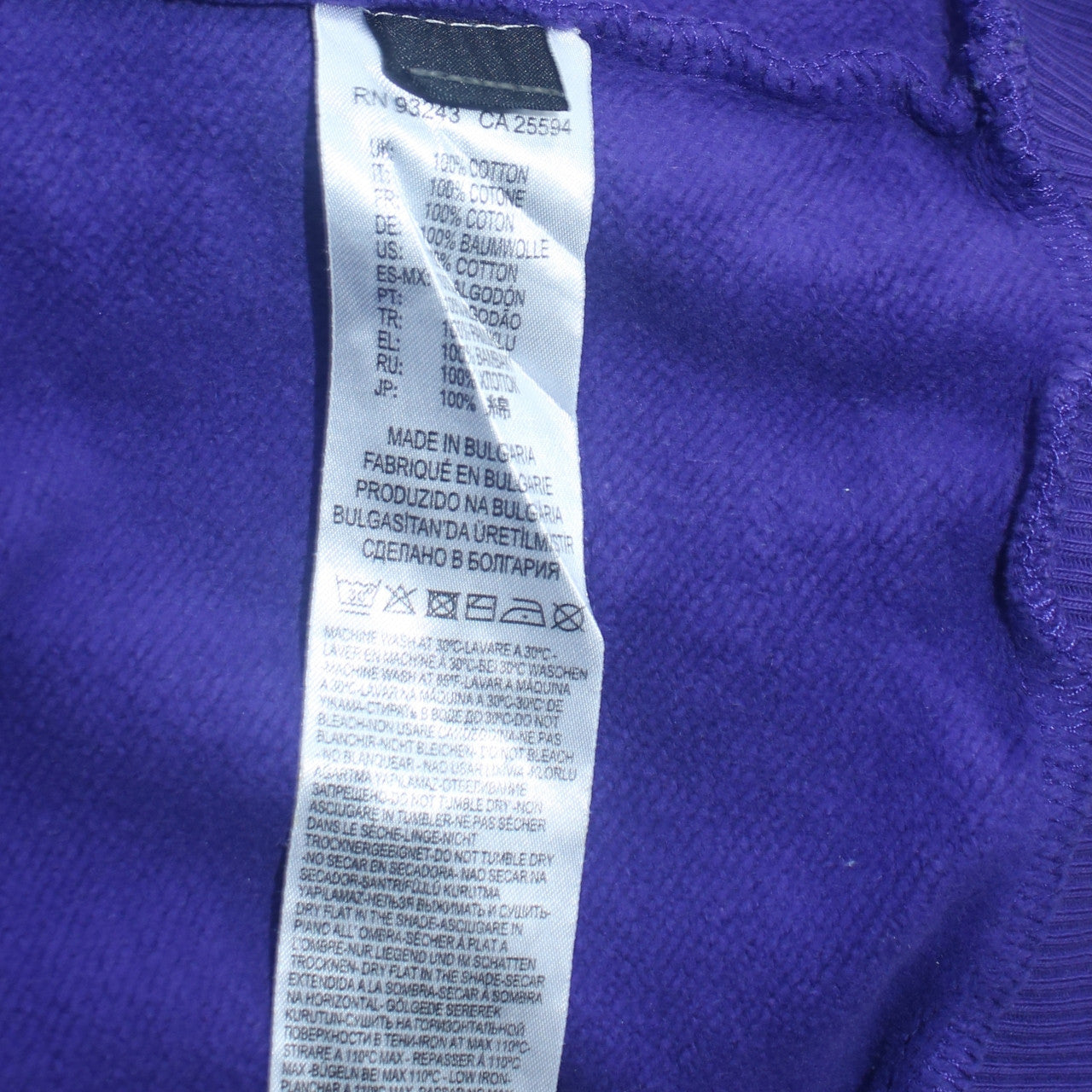 Diesel Men’s Purple Logo Crew Neck Cotton Sweatshirt Size M